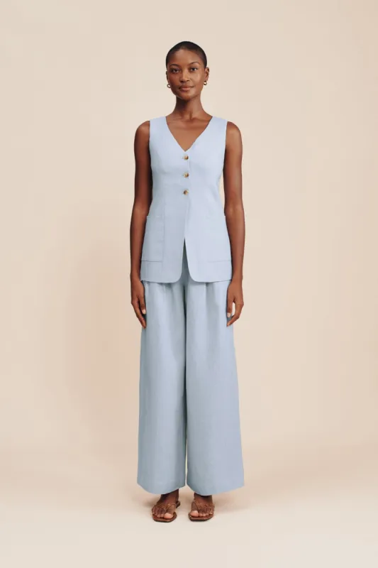 PARKER TROUSER - SILVER BLUE sold by Posse