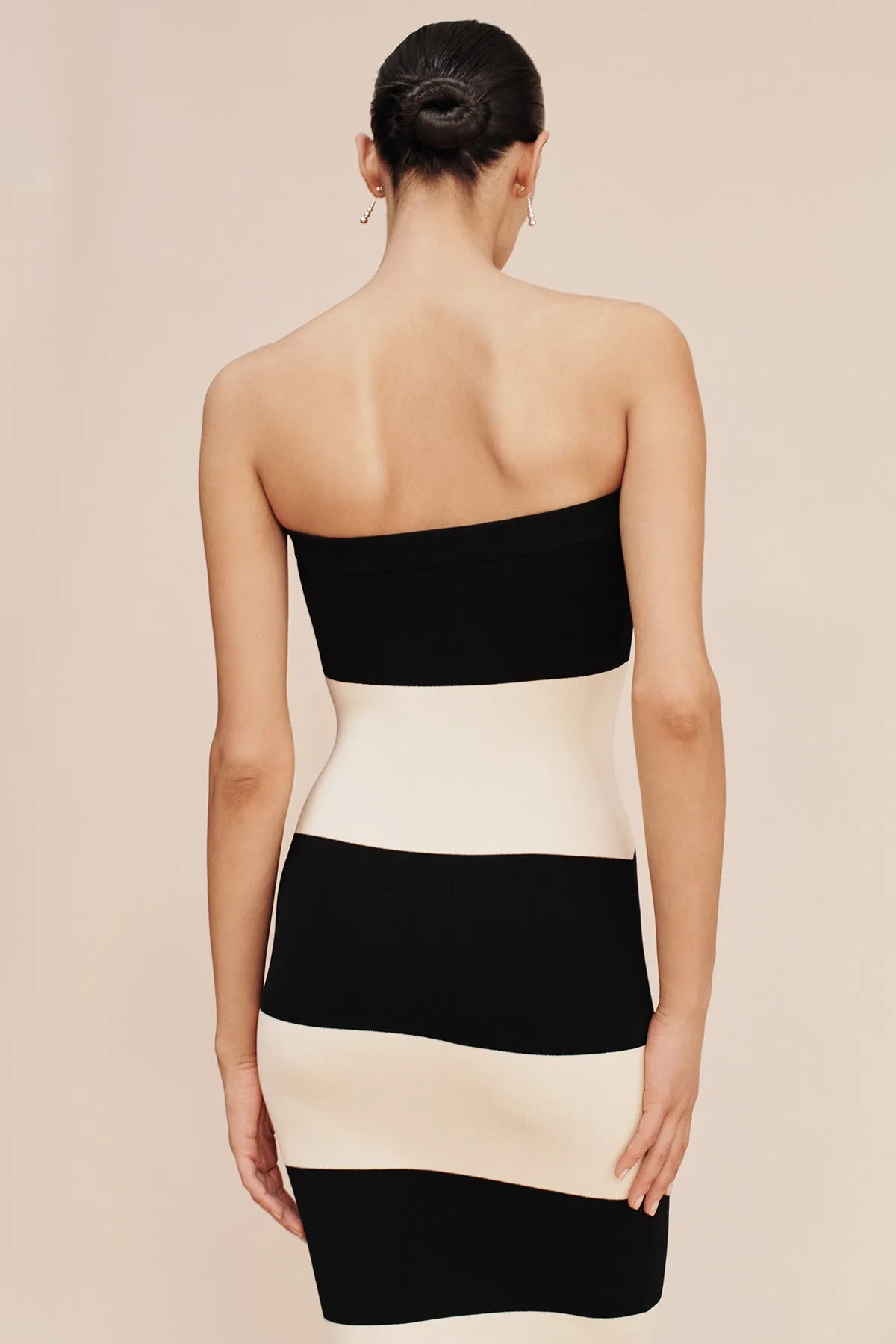 THEO STRAPLESS DRESS - BLACK STRIPE sold by Posse product image thumbnail 4