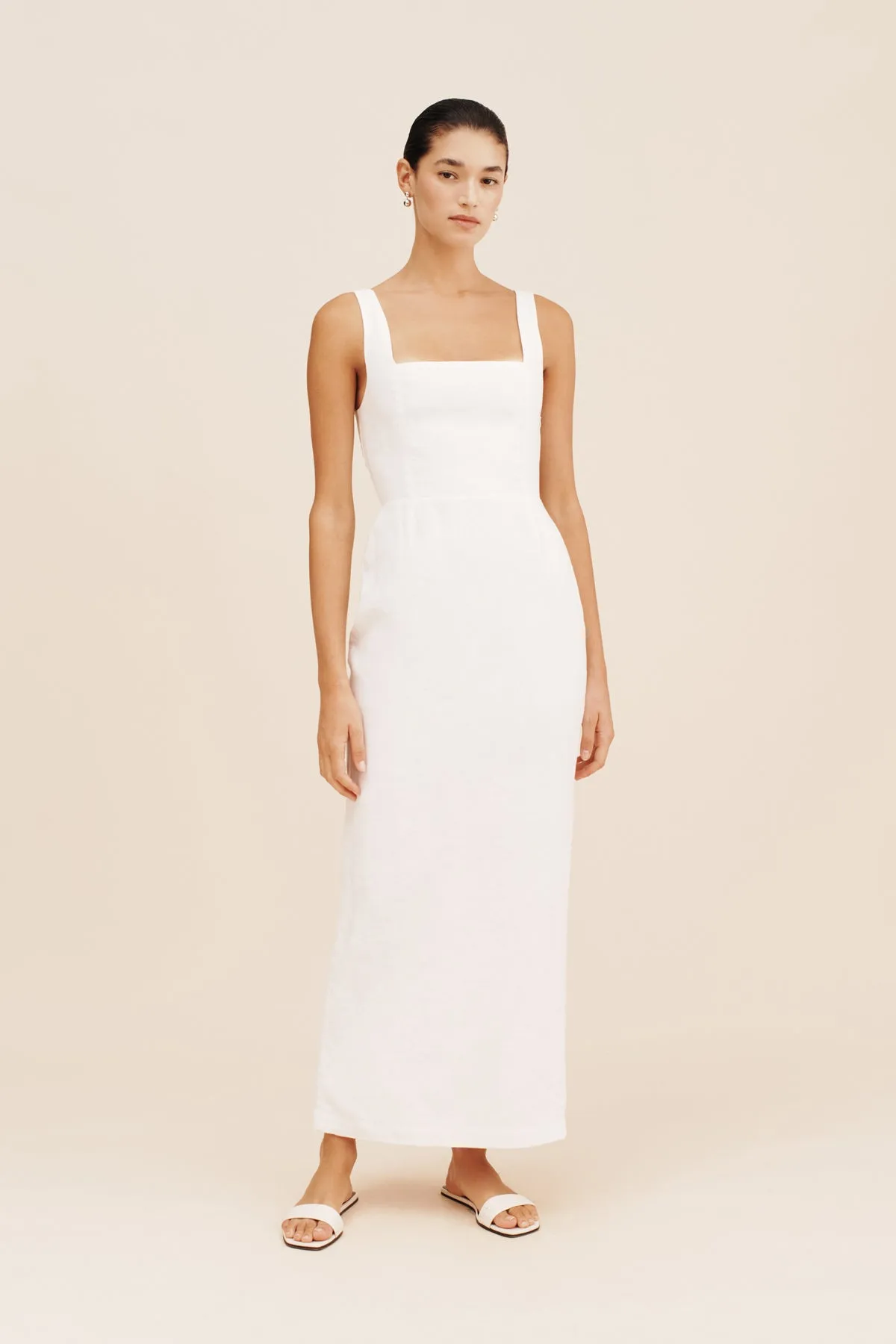 SKYLA COLUMN DRESS - IVORY sold by Posse product image thumbnail 4