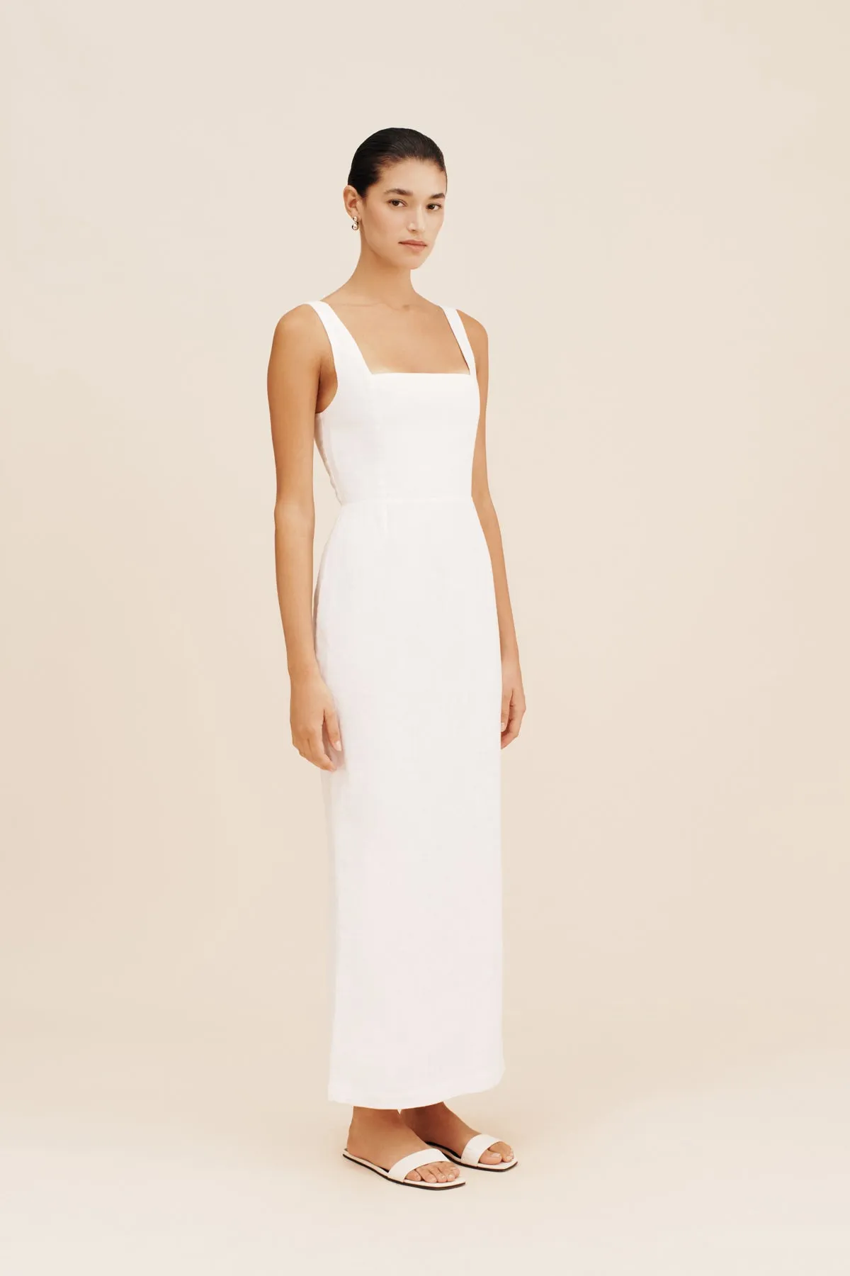 SKYLA COLUMN DRESS - IVORY sold by Posse product image thumbnail 2