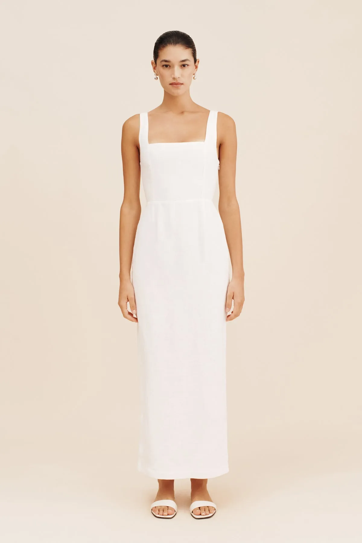 SKYLA COLUMN DRESS - IVORY sold by Posse