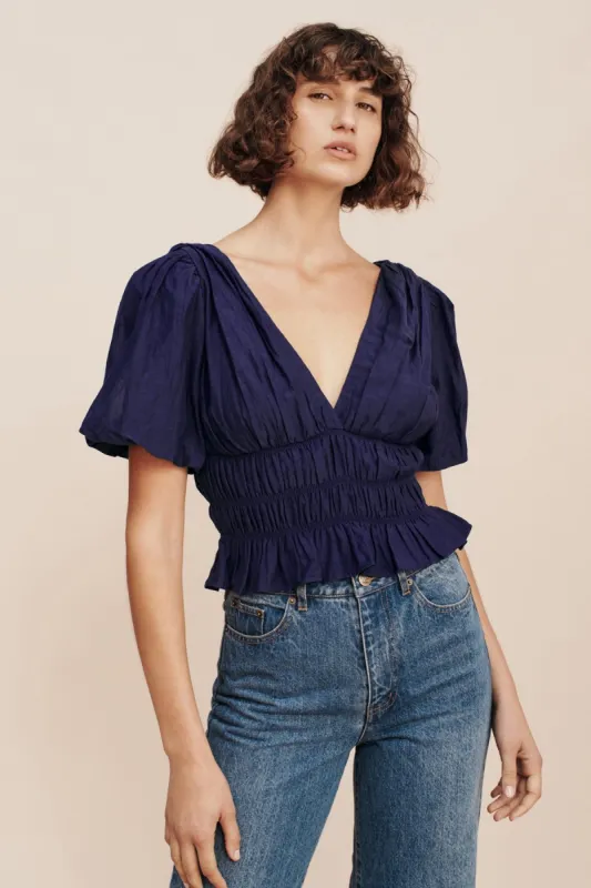 ASHER BLOUSE - SAPPHIRE sold by Posse