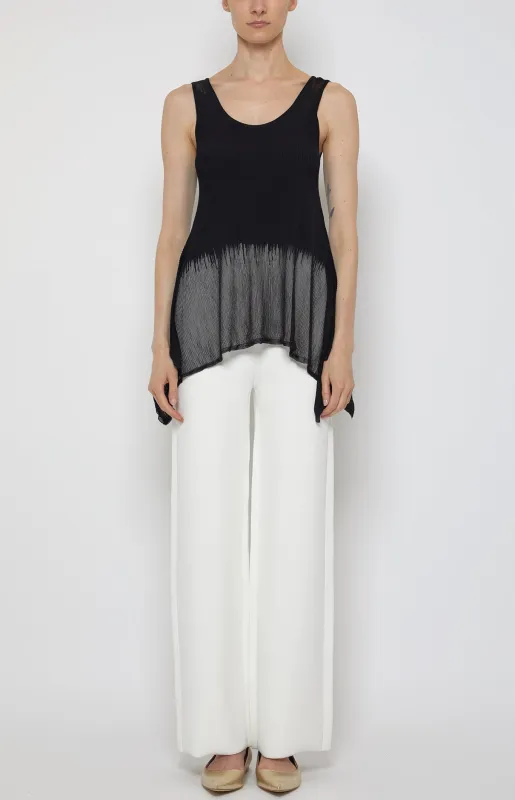 SHEER/OPAQUE PEPLUM SHELL TANK sold by Prabal Gurung