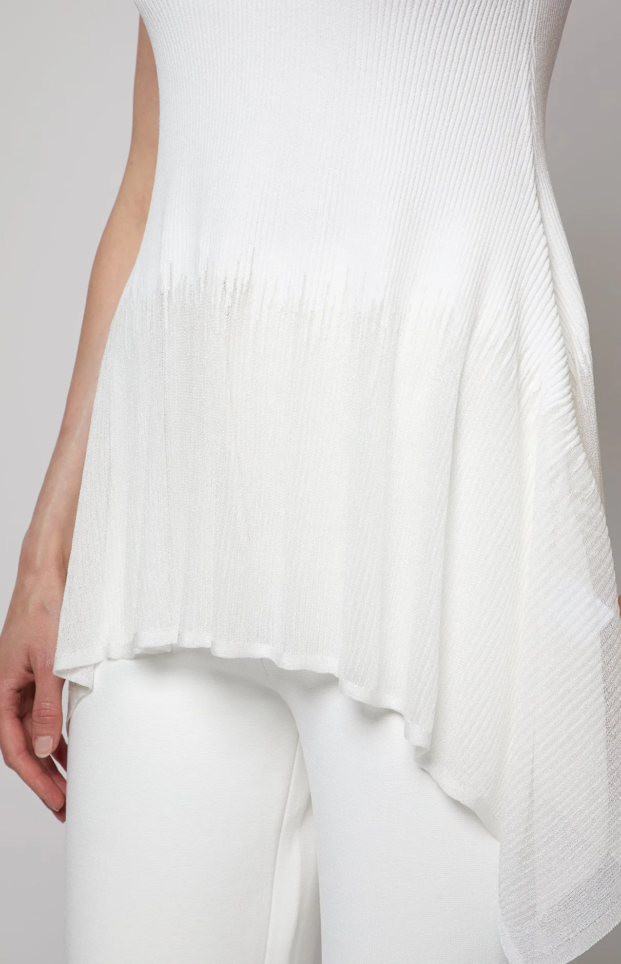 SHEER/OPAQUE PEPLUM SHELL TANK sold by Prabal Gurung product image thumbnail 4