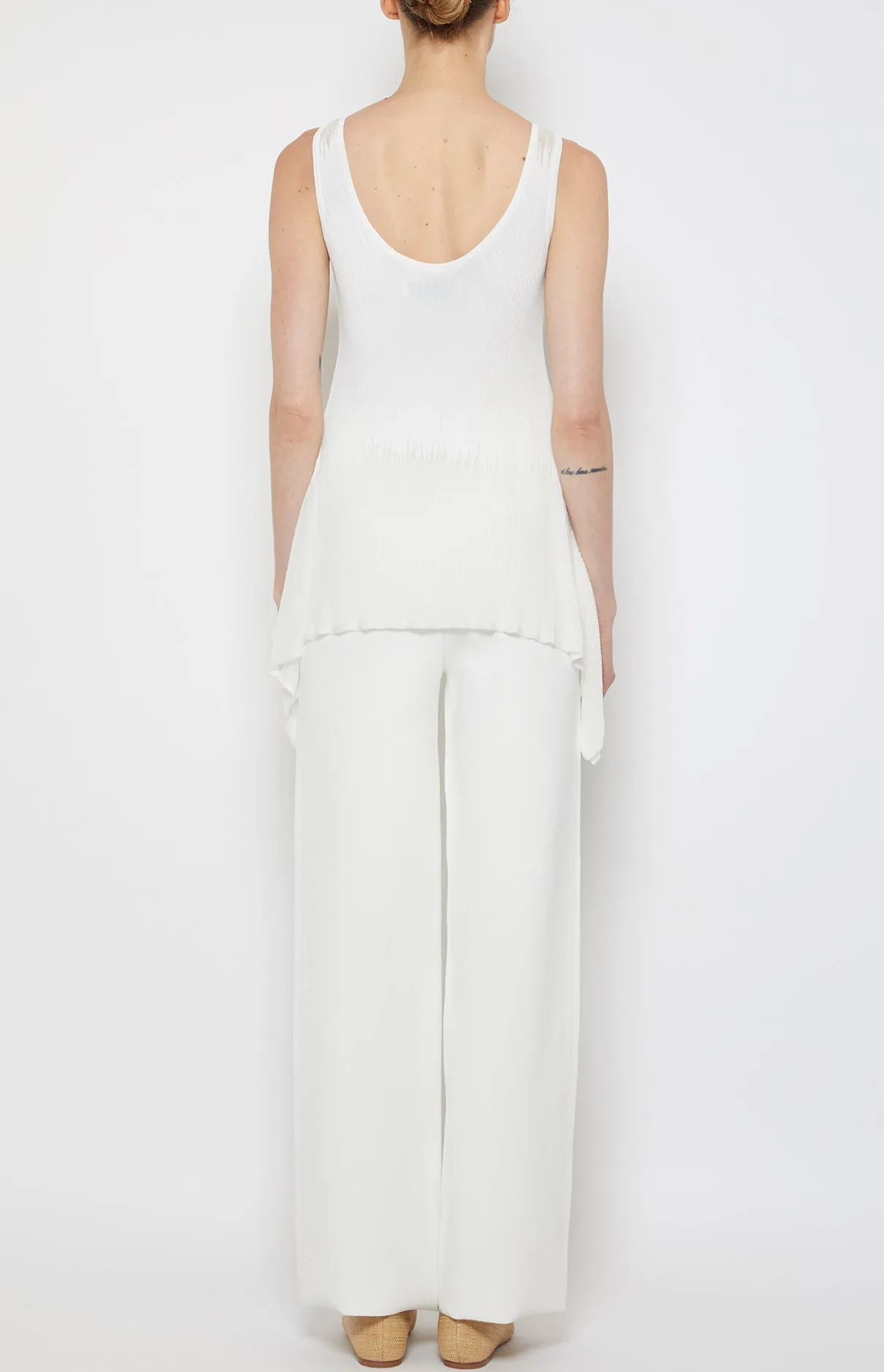 SHEER/OPAQUE PEPLUM SHELL TANK sold by Prabal Gurung product image thumbnail 3