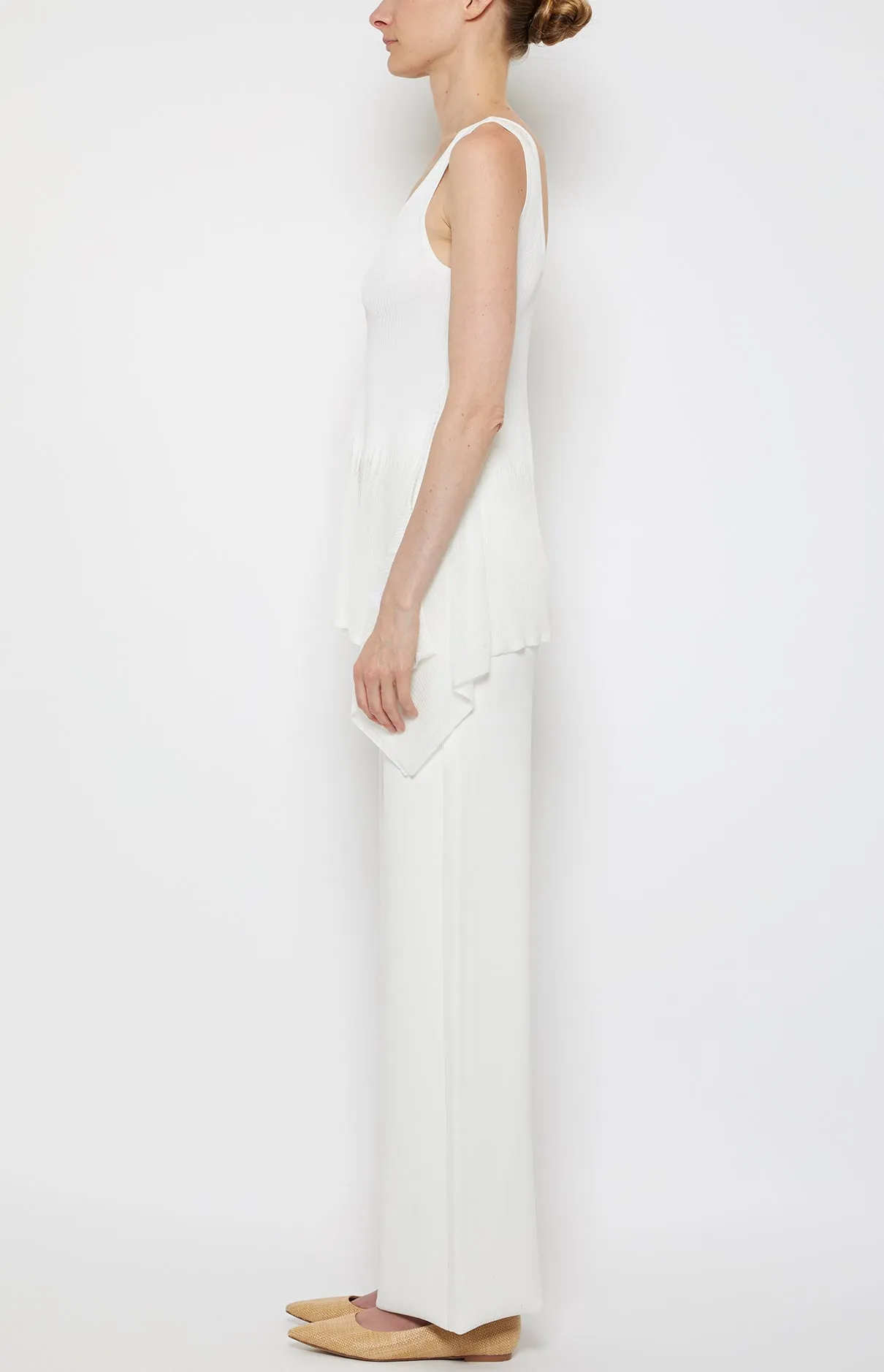 SHEER/OPAQUE PEPLUM SHELL TANK sold by Prabal Gurung product image thumbnail 2