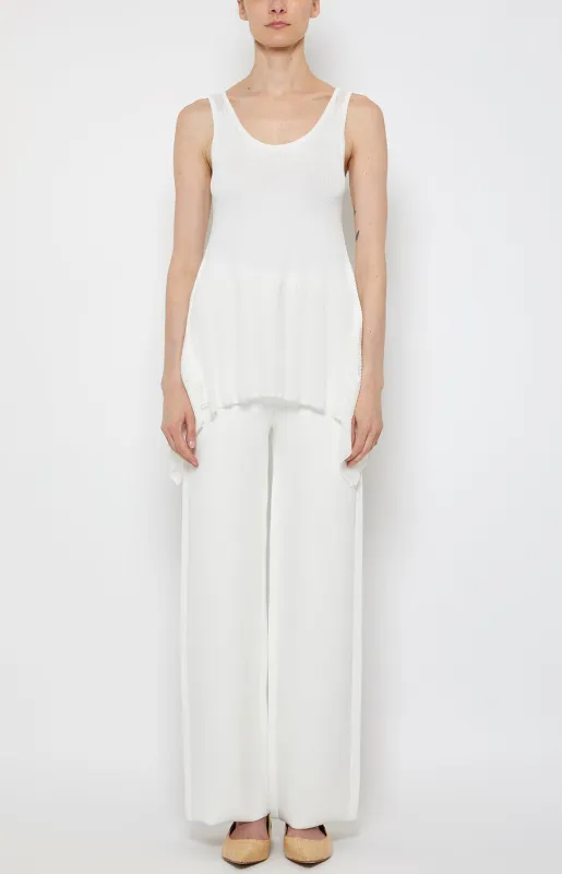 SHEER/OPAQUE PEPLUM SHELL TANK sold by Prabal Gurung
