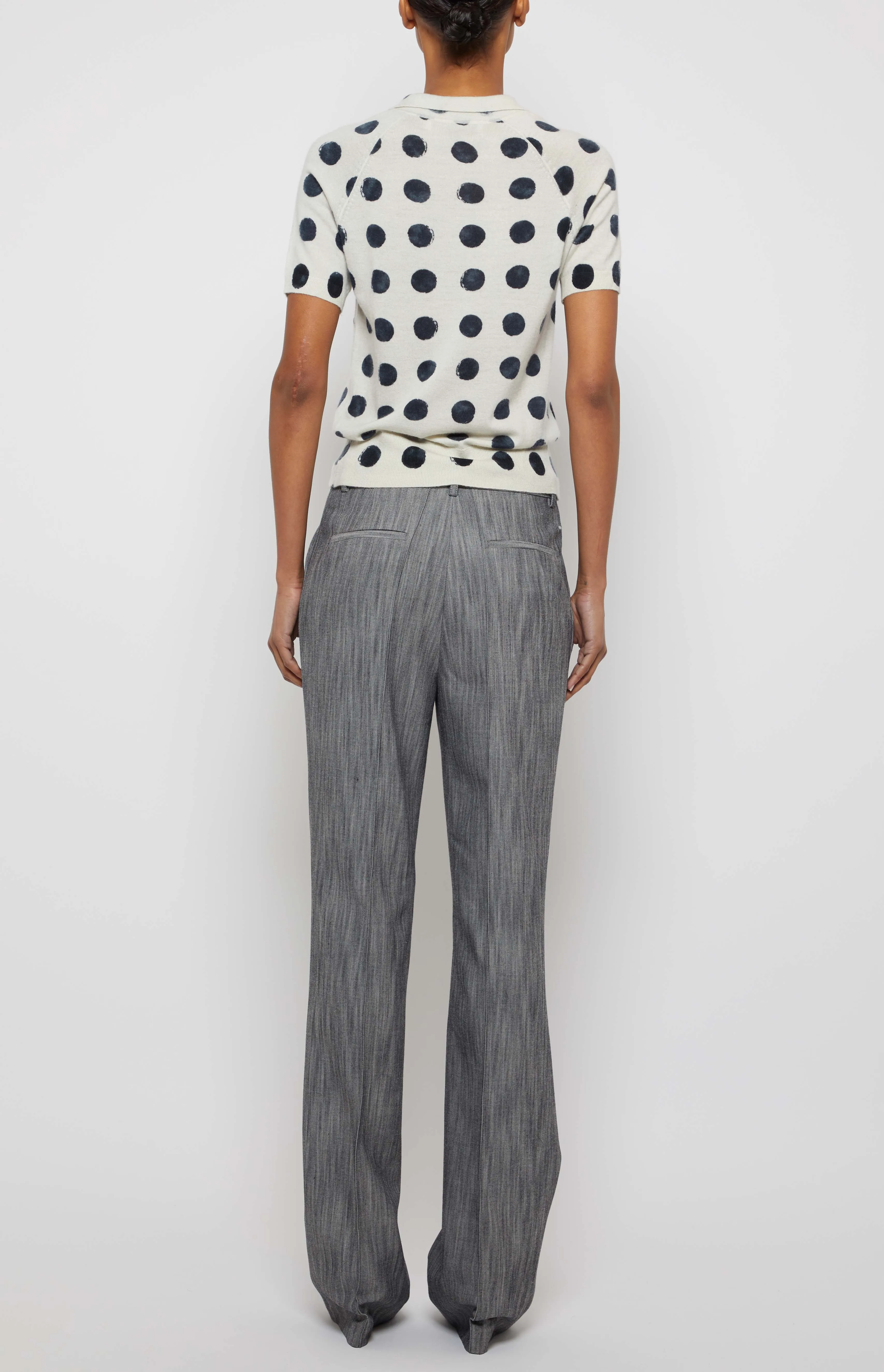 POLKA DOT SHORT SLEEVE POLO sold by Prabal Gurung product image thumbnail 3