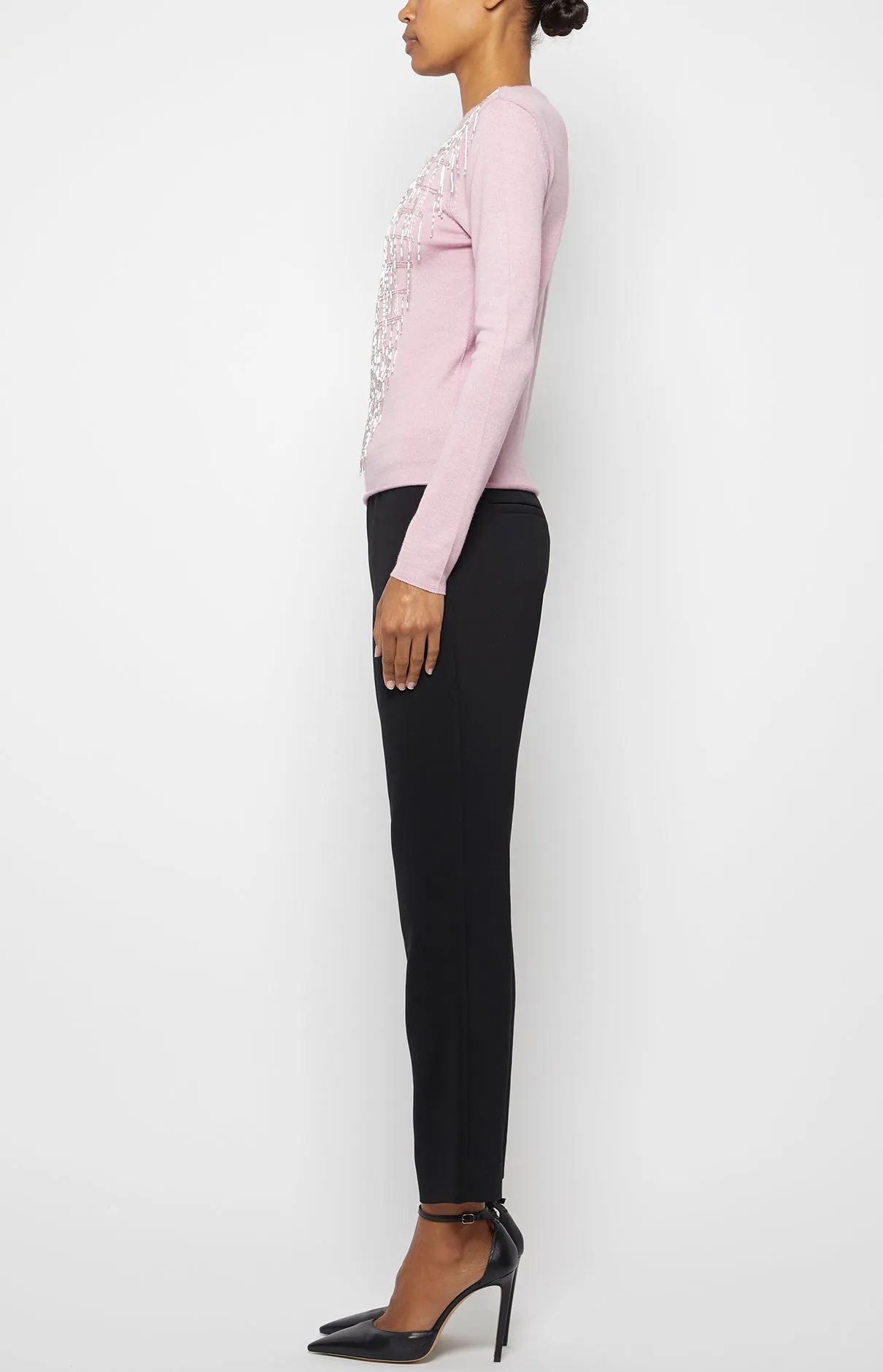 EMBROIDERED LONG SLEEVE CREWNECK SWEATER sold by Prabal Gurung product image thumbnail 2