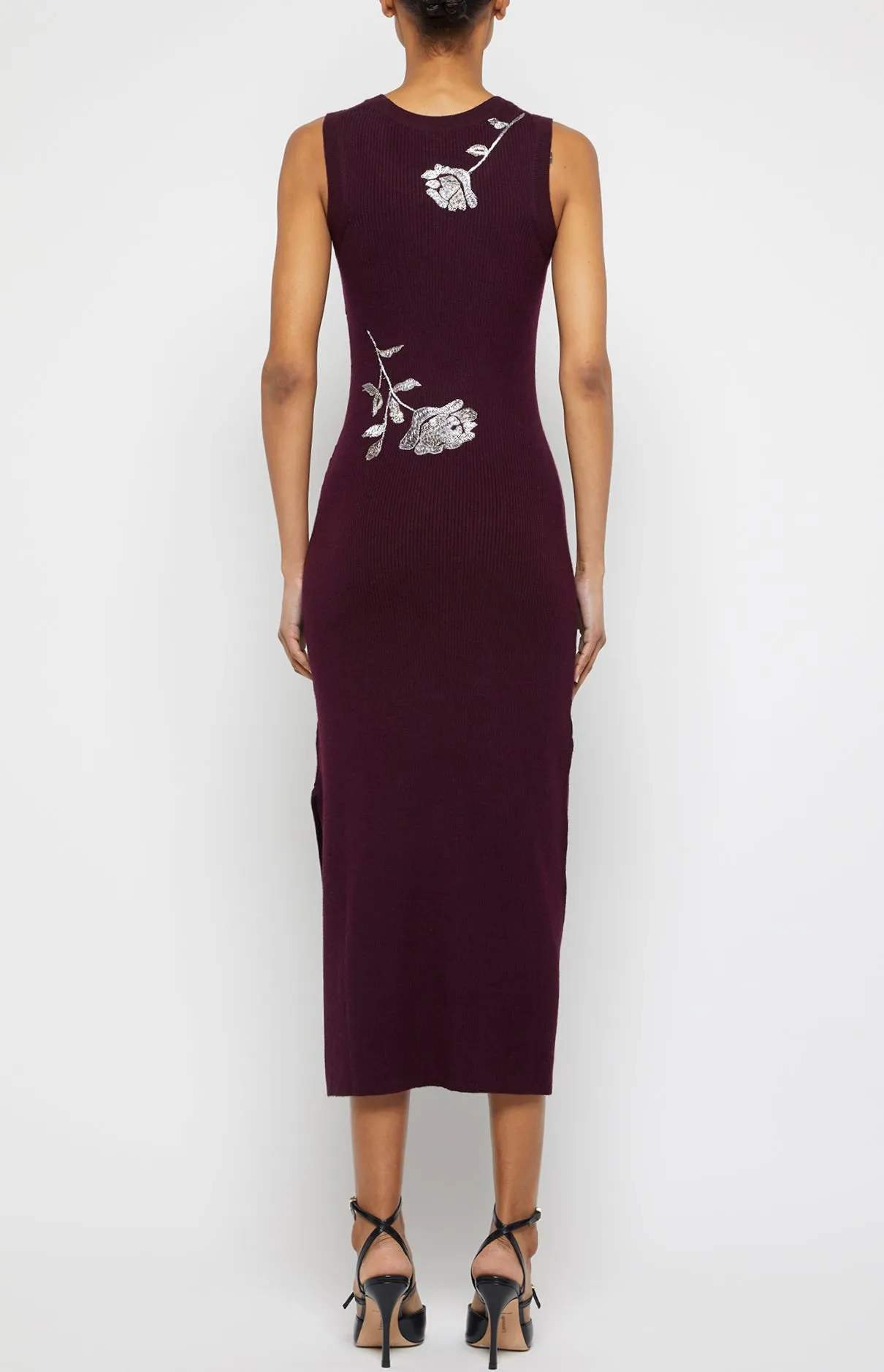 EMBROIDERED RIBBED TUBINO DRESS sold by Prabal Gurung product image thumbnail 3