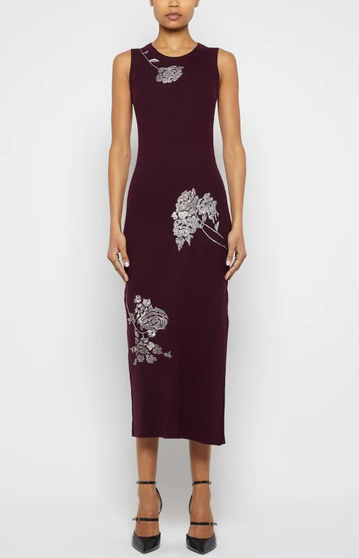 EMBROIDERED RIBBED TUBINO DRESS made by Prabal Gurung