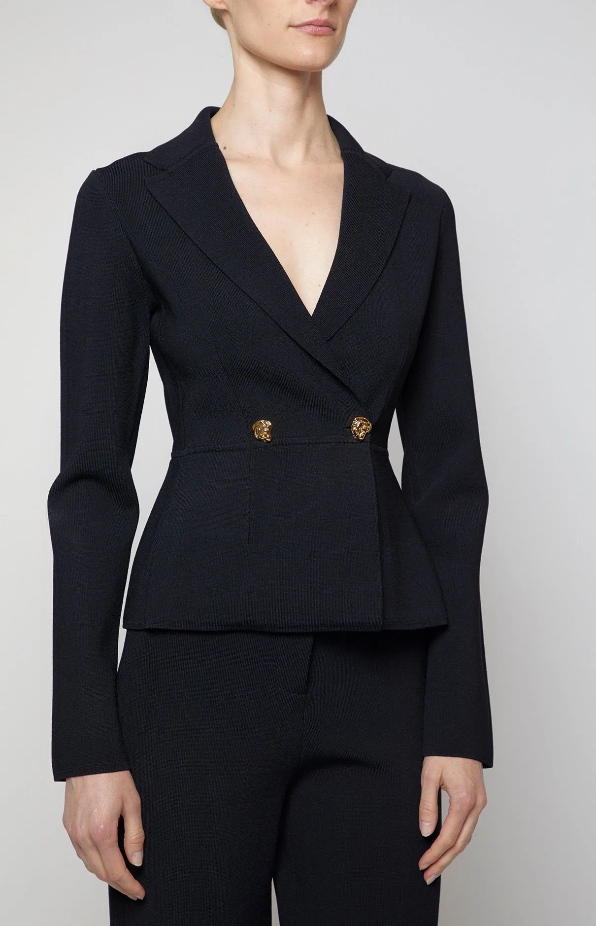SINGLE BUTTON COMPACT KNIT BLAZER sold by Prabal Gurung product image thumbnail 2