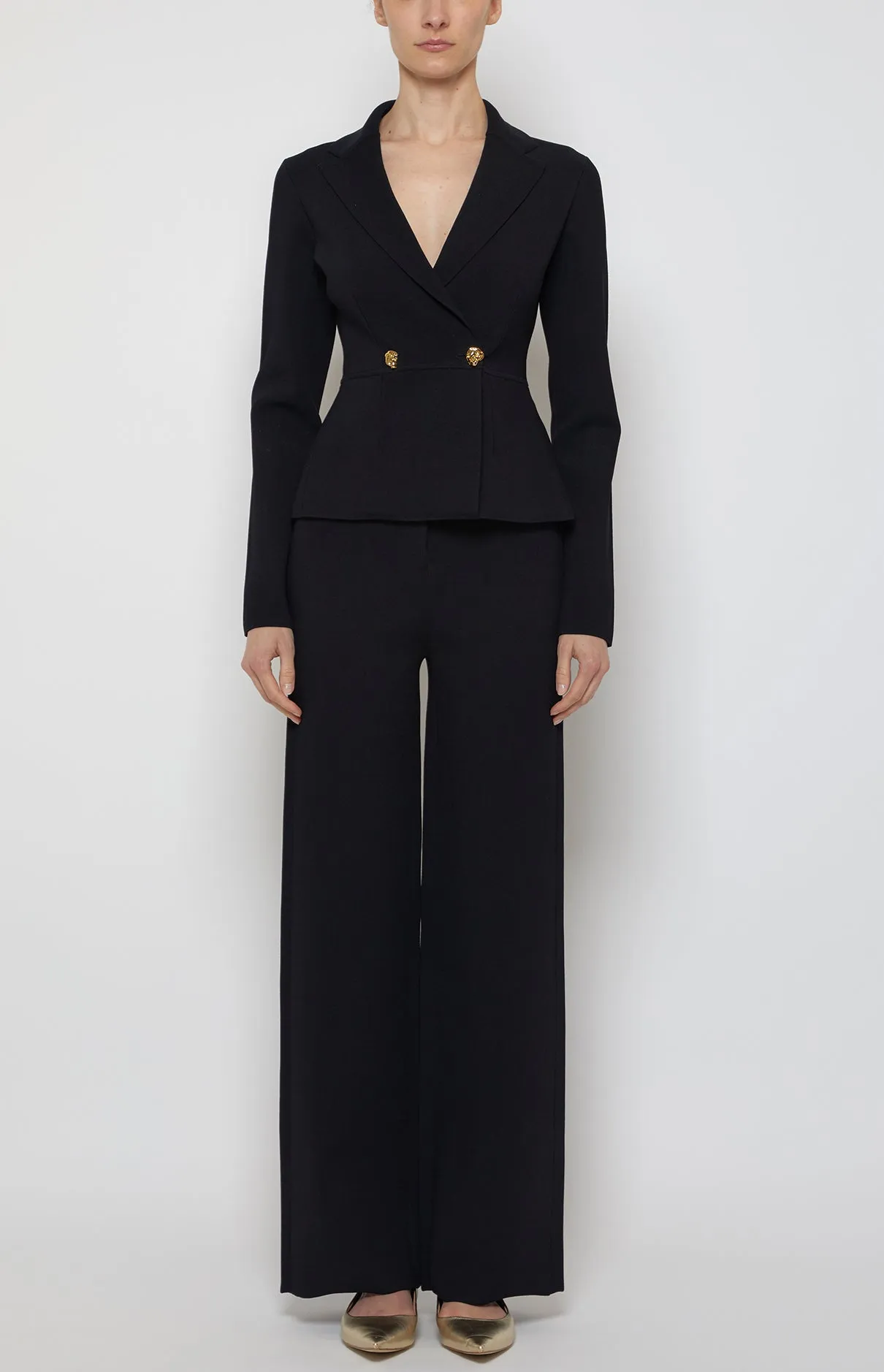 SINGLE BUTTON COMPACT KNIT BLAZER sold by Prabal Gurung