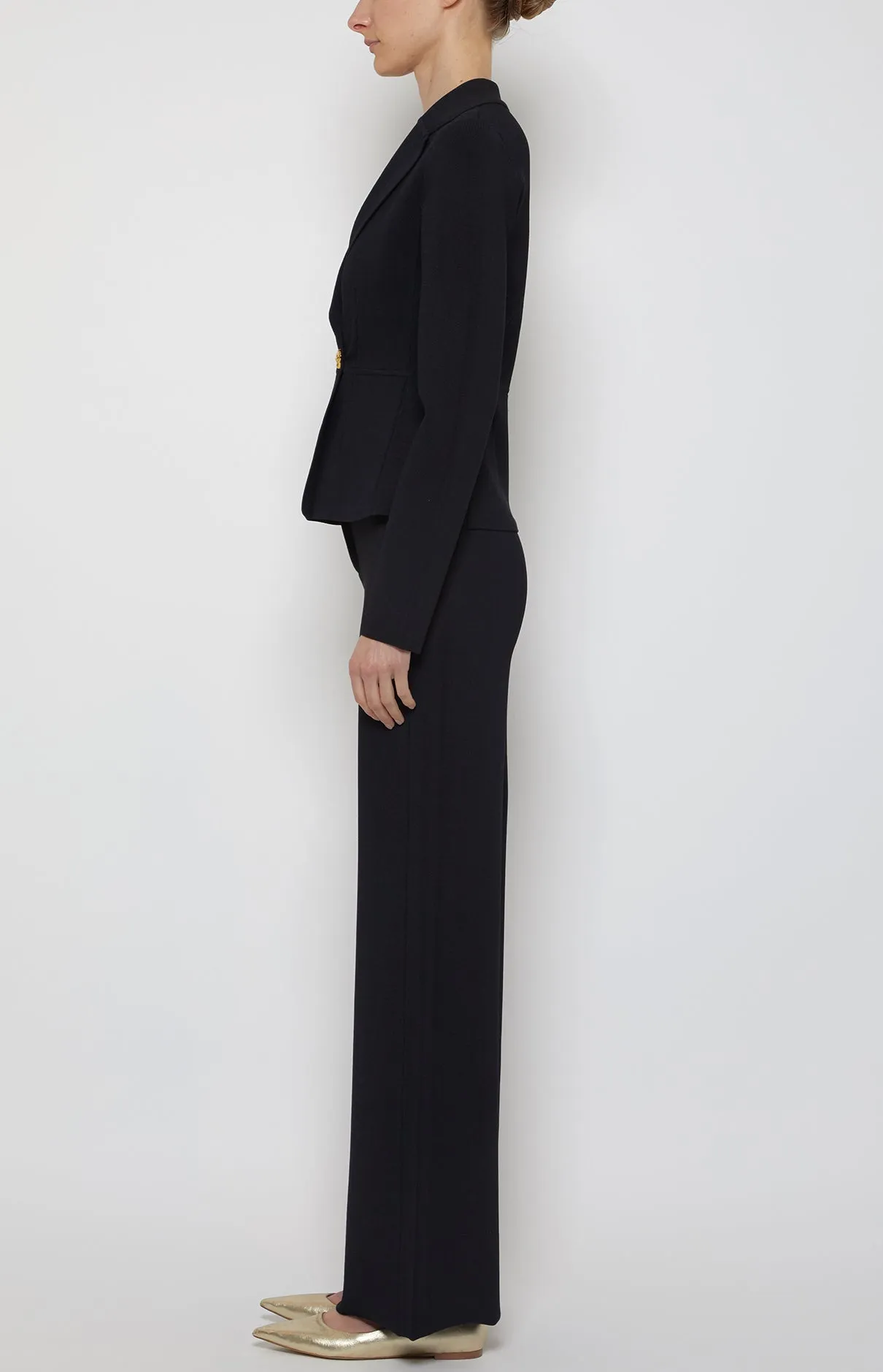 SINGLE BUTTON COMPACT KNIT BLAZER sold by Prabal Gurung product image thumbnail 3