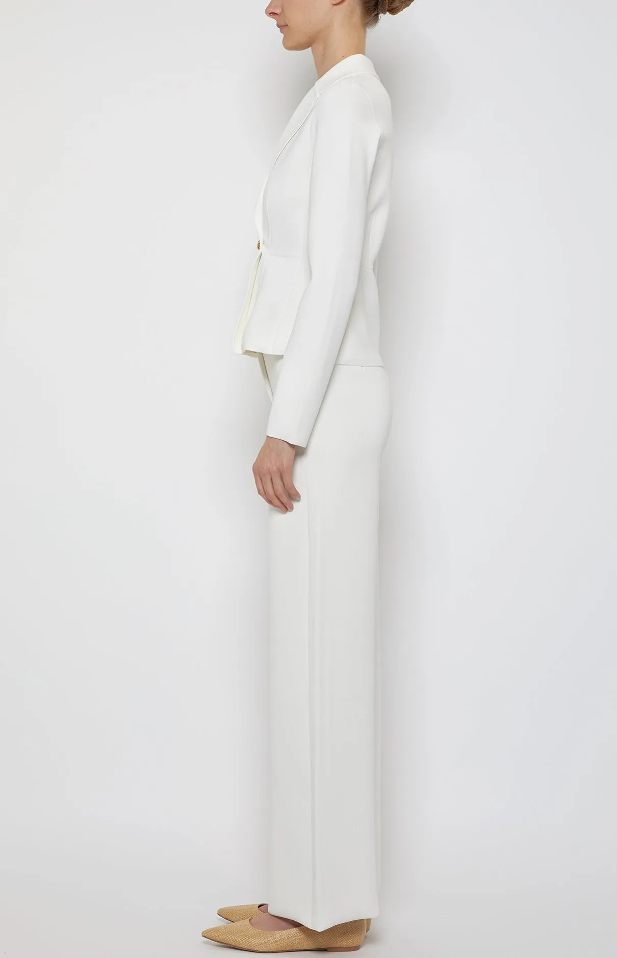 SINGLE BUTTON COMPACT KNIT BLAZER sold by Prabal Gurung product image thumbnail 4