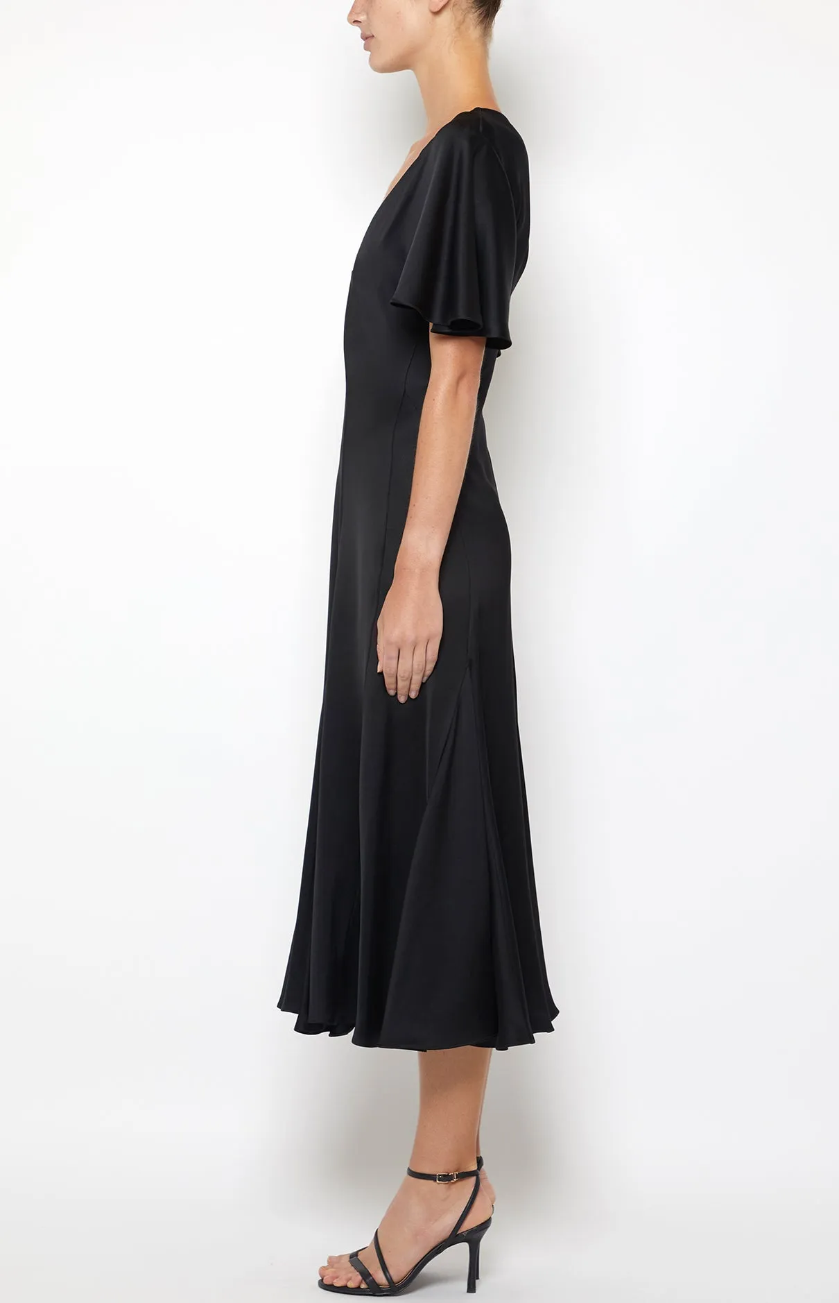 MIDI FLUTTER SLEEVE FLARE DRESS sold by Prabal Gurung product image thumbnail 2