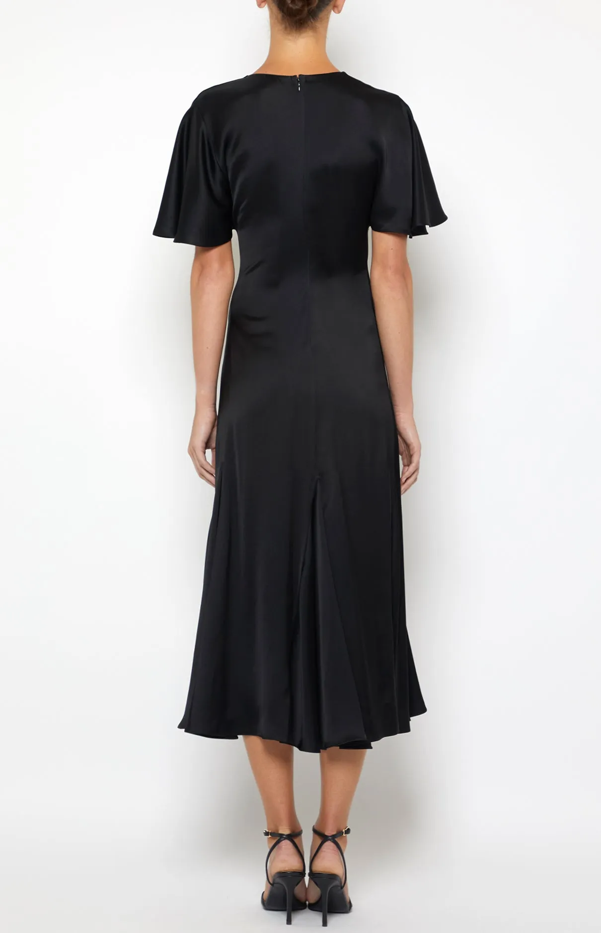 MIDI FLUTTER SLEEVE FLARE DRESS sold by Prabal Gurung product image thumbnail 3