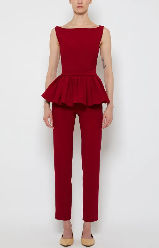 PEPLUM SQUARE NECK TOP made by Prabal Gurung