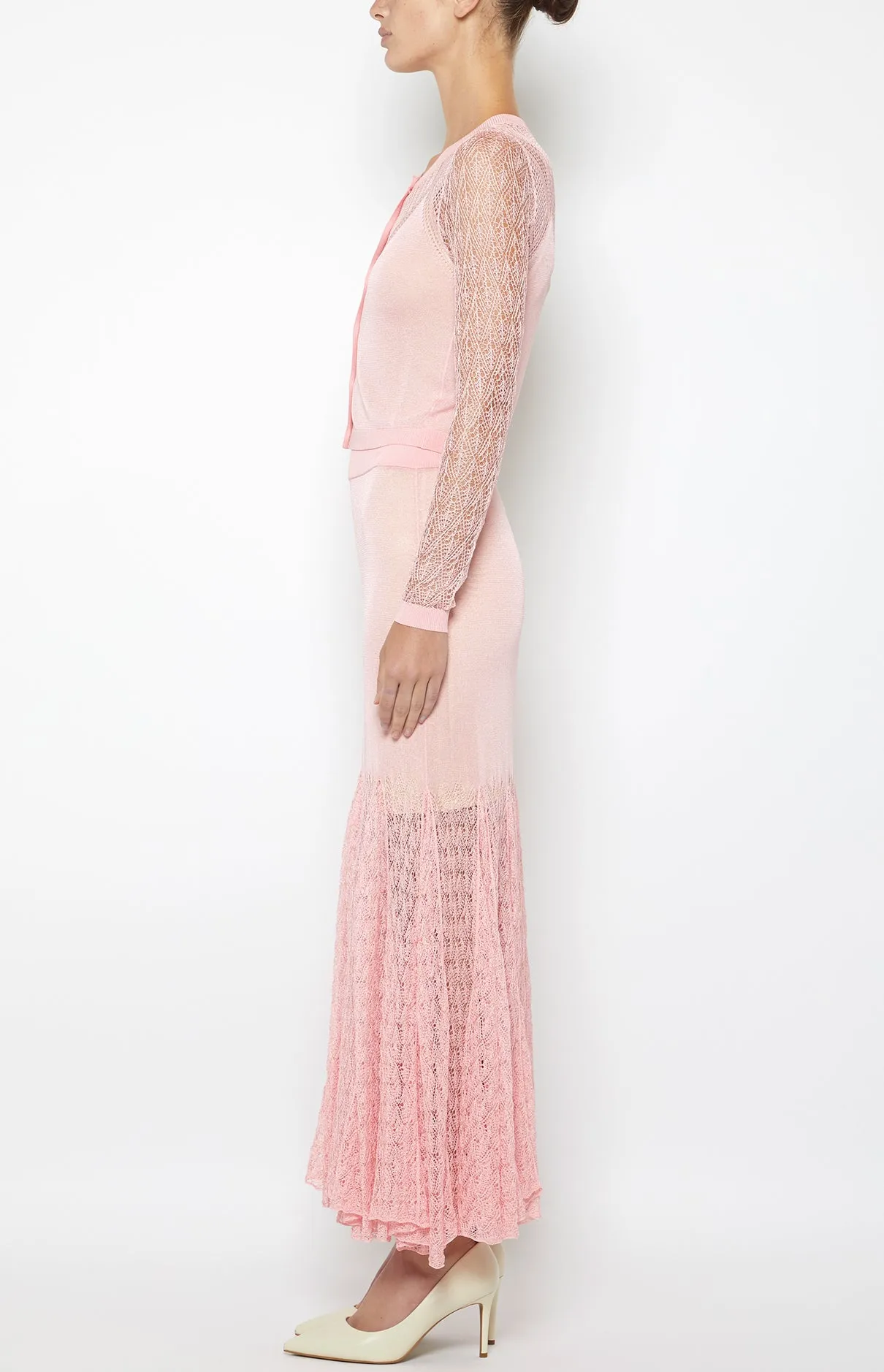 POINTELLE KNEE LENGTH TRUMPET SKIRT sold by Prabal Gurung product image thumbnail 2