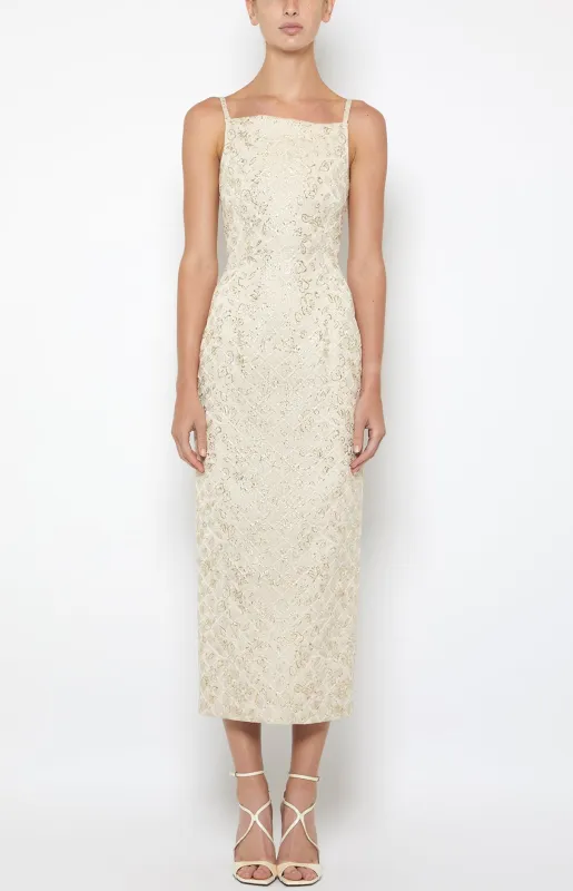STRAP SQUARE NECK MIDI TUBINO made by Prabal Gurung