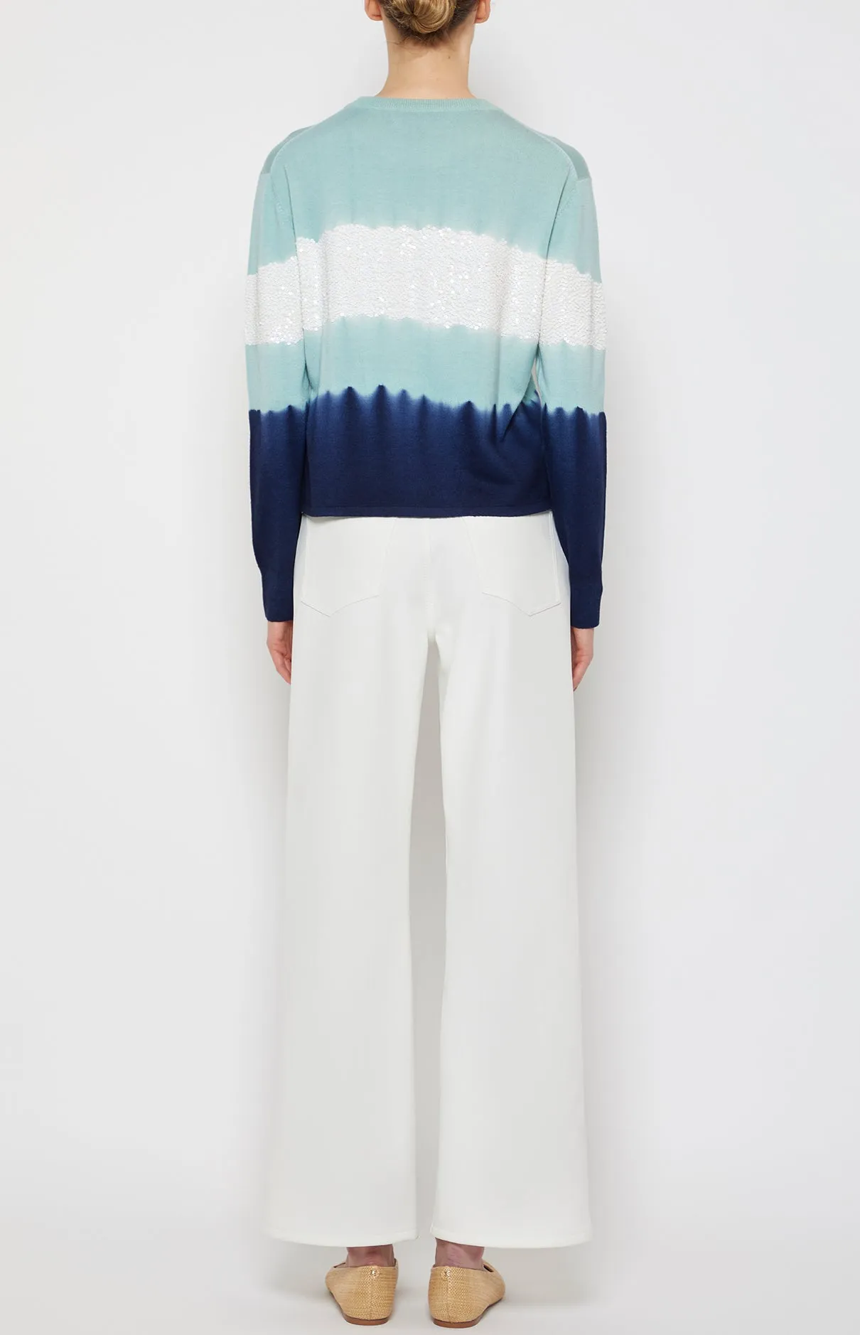 EMBROIDERED STRIPE CREWNECK PULLOVER sold by Prabal Gurung product image thumbnail 2