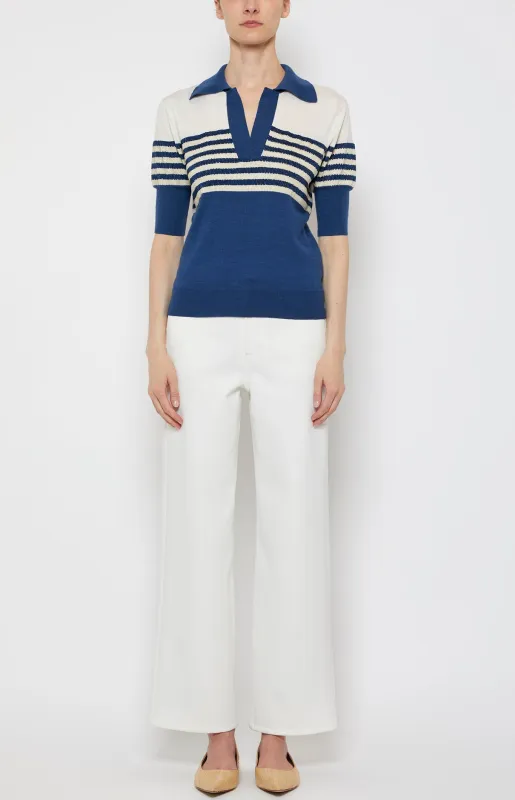 EMBROIDERED SHORT SLEEVE POLO made by Prabal Gurung