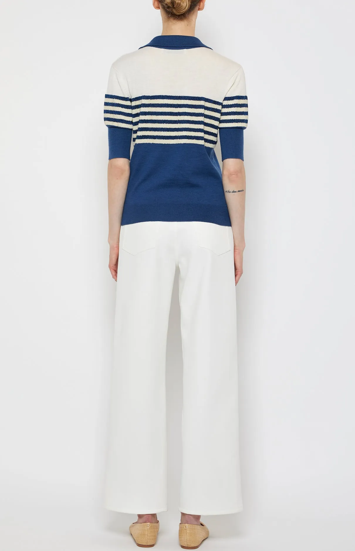 EMBROIDERED SHORT SLEEVE POLO sold by Prabal Gurung product image thumbnail 3