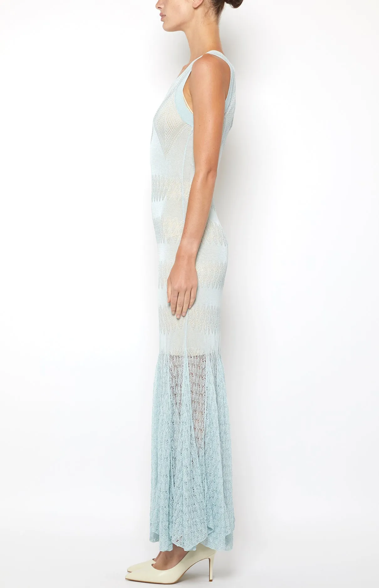POINTELLE SLIP MAXI TRUMPET DRESS sold by Prabal Gurung product image thumbnail 2