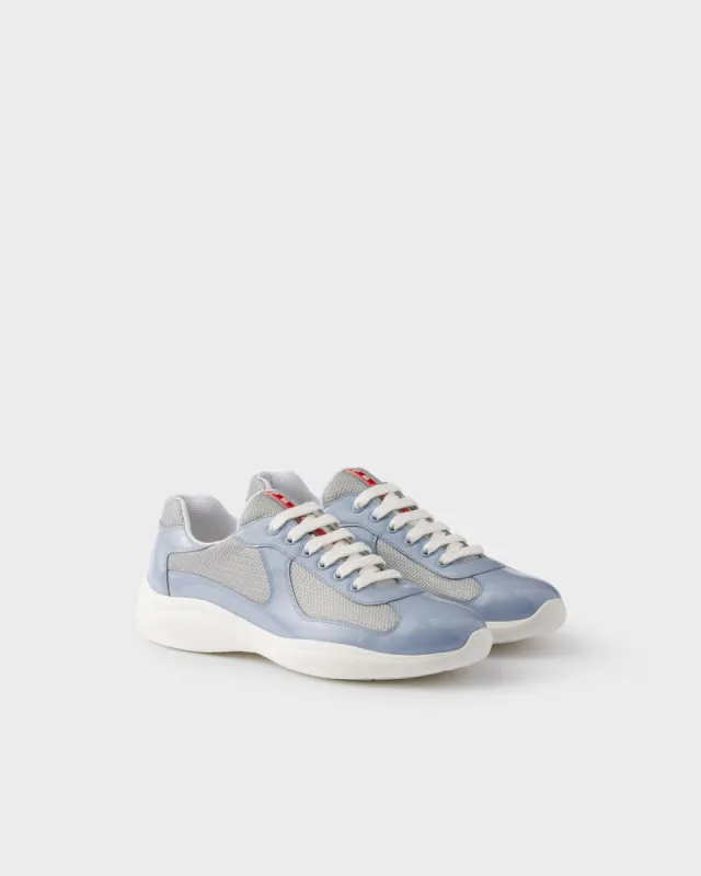Patent leather and technical fabric Prada America's Cup sneakers sold by Prada