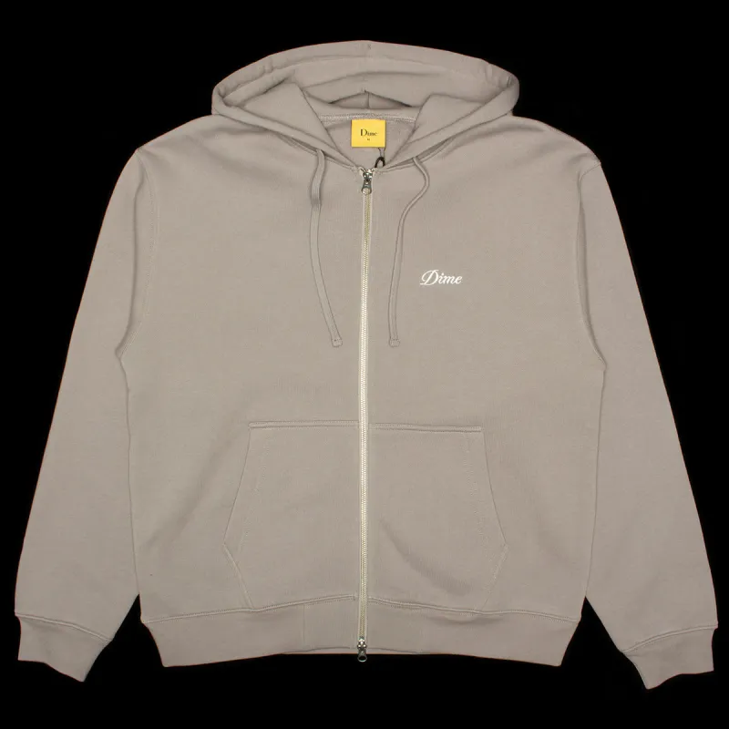 Cursive Small Logo Zip Hoodie sold by Premier