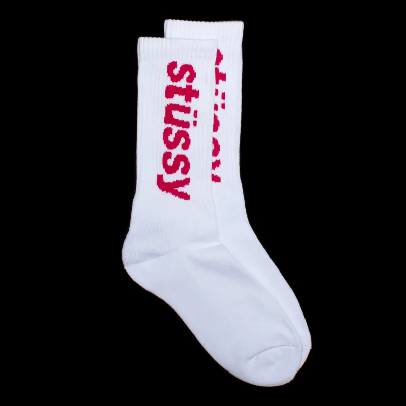 Helvetica Jacquard Crew Sock sold by Premier