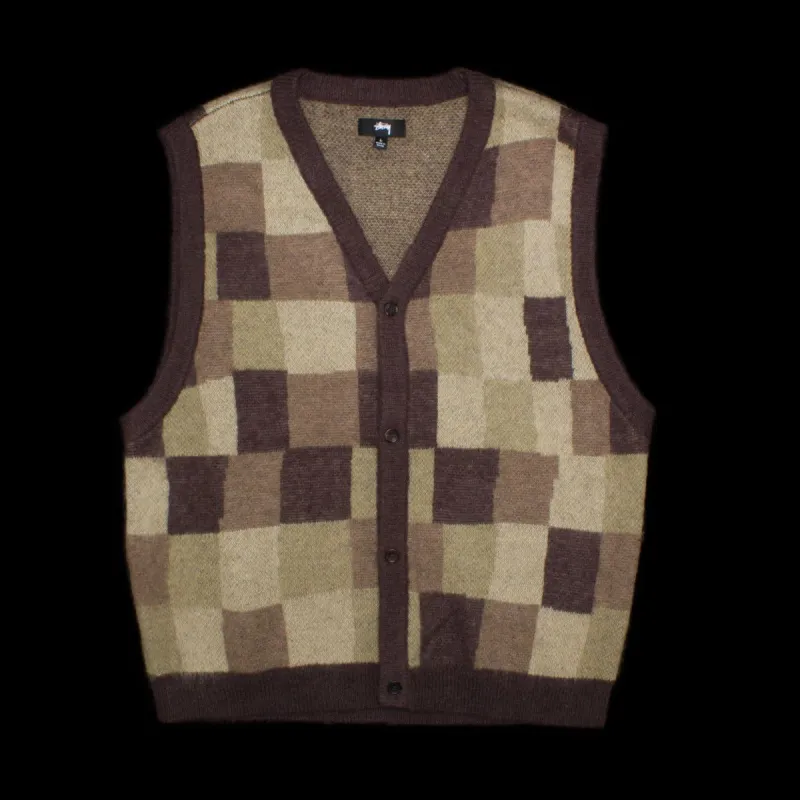 Wobbly Check Sweater Vest sold by Premier