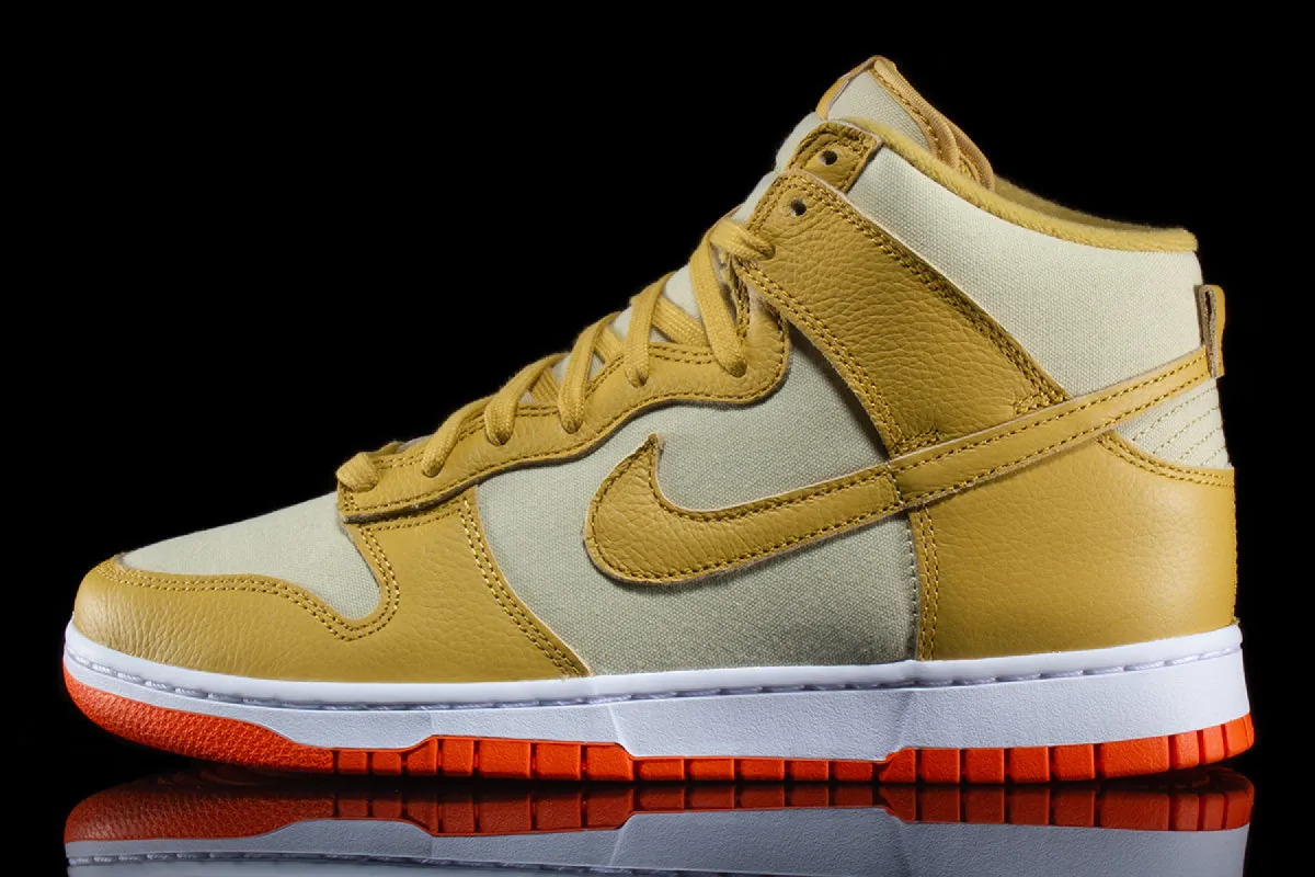 Dunk Hi Retro Premium "Gold Canvas" sold by Premier