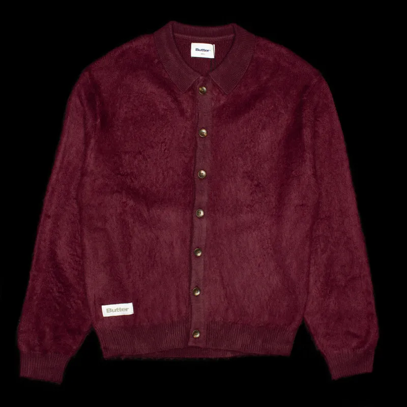 Mohair Button-Up Knitted Shirt made by Butter