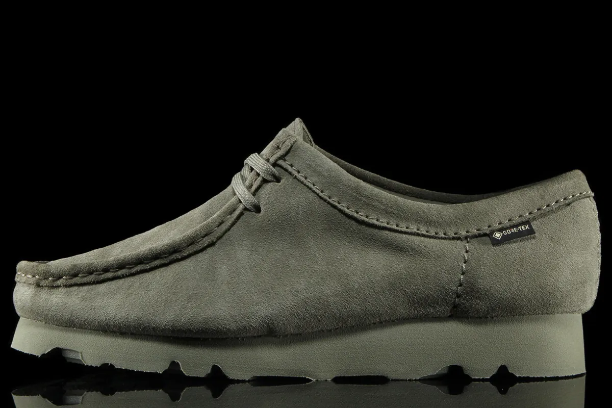 Women's Wallabee GTX Khaki/Green Suede sold by Premier