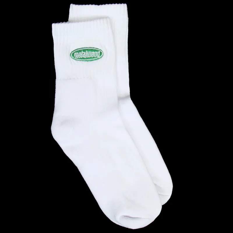 Oval Logo Quarter Sock made by Metalwood Studios