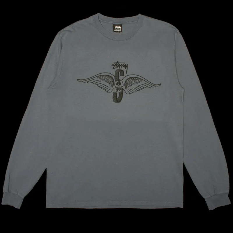 Skull Wings Pigment Dyed L/S T-Shirt sold by Premier