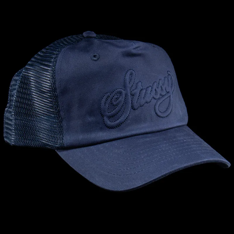 Trucker Cursive Stitch Cap made by Stussy