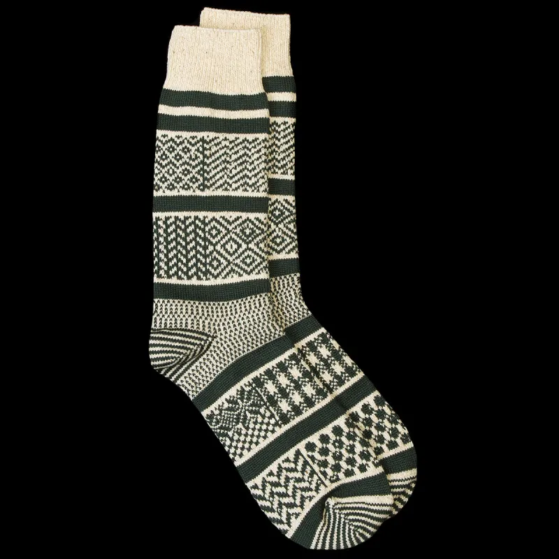Multi Jacquard Crew Sock sold by Premier