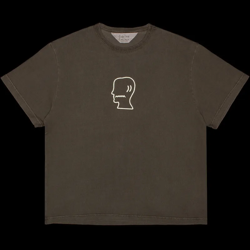Heavyweight 3D Embroidered Logohead T-Shirt made by Brain Dead
