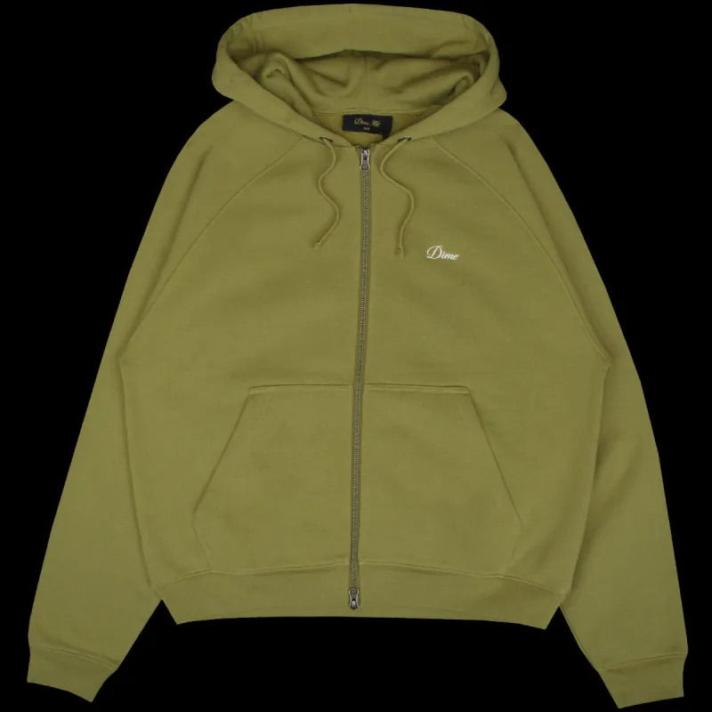Cursive Small Logo Zip Hoodie sold by Premier