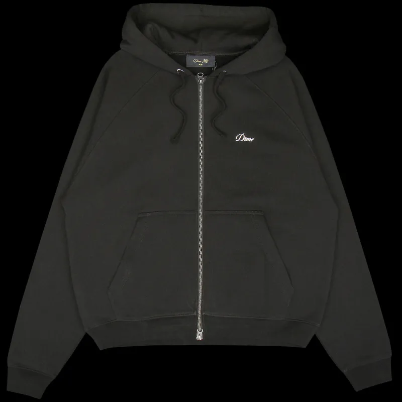 Cursive Small Logo Zip Hoodie sold by Premier