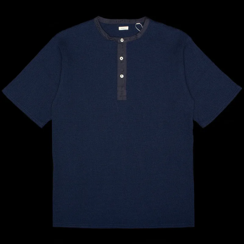 Henry Neck Thermal Sweat T-Shirt made by Nanamica