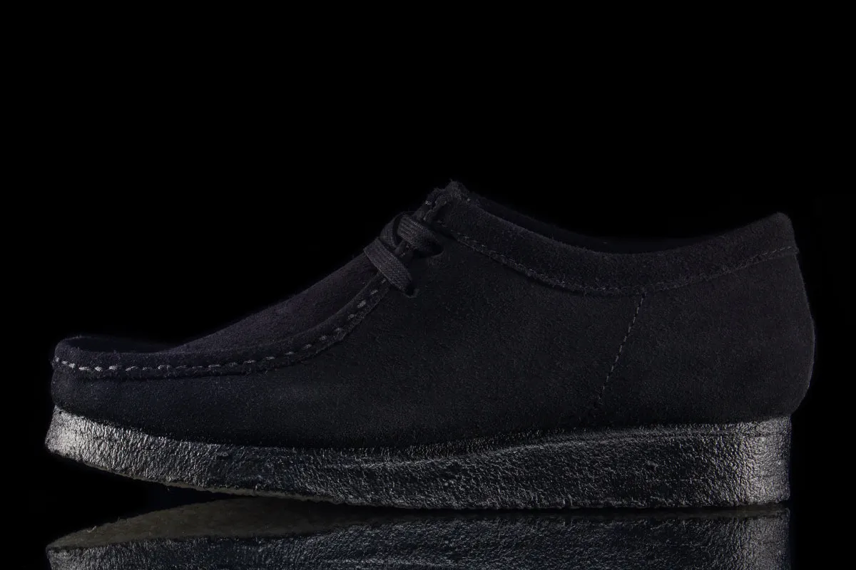 Wallabee Black Suede sold by Premier