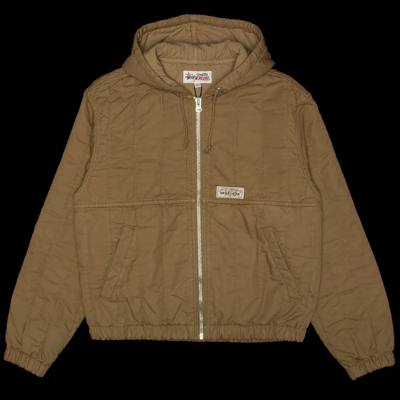 Quilted Canvas Work Jacket made by Stussy
