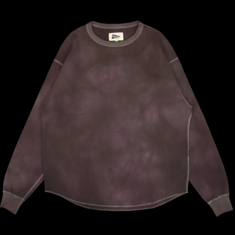 Connan Uneven Dyed Waffle Crewneck made by Pilgrim