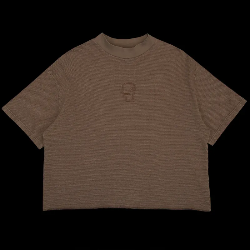 Boxy Thermal Mock Neck T-Shirt made by Brain Dead