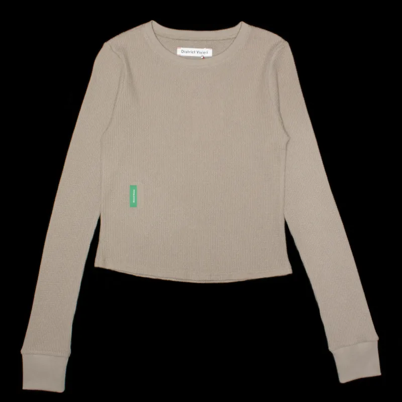 Women's Fitted L/S Waffle T-Shirt made by District Vision