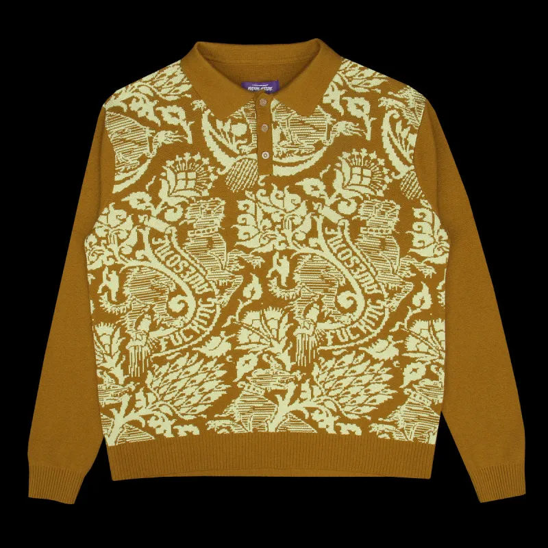 Fancy Knit L/S Polo Shirt sold by Premier