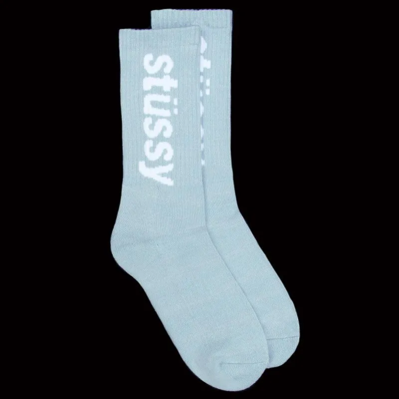 Helvetica Jacquard Crew Socks sold by Premier